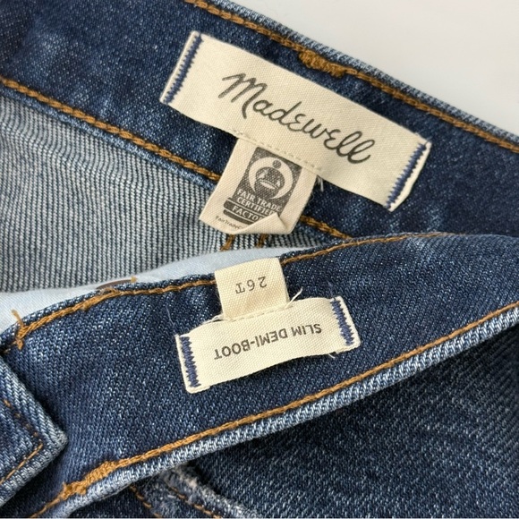 Madewell Jeans Womens 26 TALL Slim Demi Boot Sundale Wash Stretch Denim Casual - Picture 7 of 8